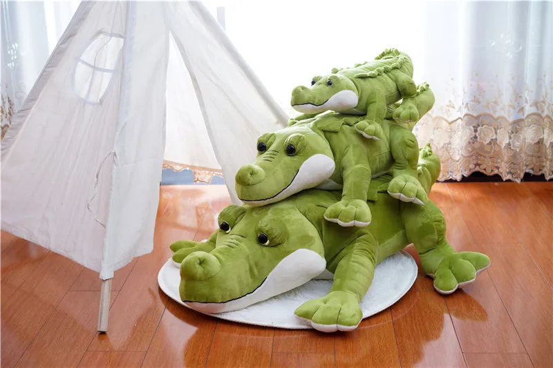 Большой размер крокодил плюшевая подушка мягкая крокодил чучело игрушка Мультяшные плюшевые куклы дети девочка подарок