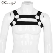 Сексуальные эластичные ремни hommes сексуальные крепкие мужские Грудь Жгут Связывание металлические уплотнительные кольца Веселые мужские БДСМ Связывание Клубная одежда костюм