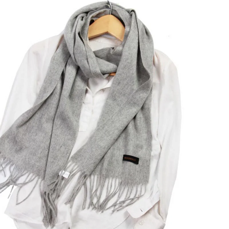 

Cashmere Scarf Knitted Light Gray Thick Luxury Pashmina Cashmere Scarf Women Elegant High Quality Hot Selling Free Shipping