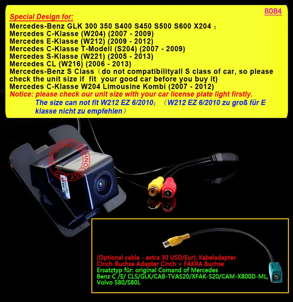 Автомобильная камера заднего вида для Sony CCD MERCEDES Benz GL ML320 350 300 250 450 63 W164 W251 R300 R350 R500