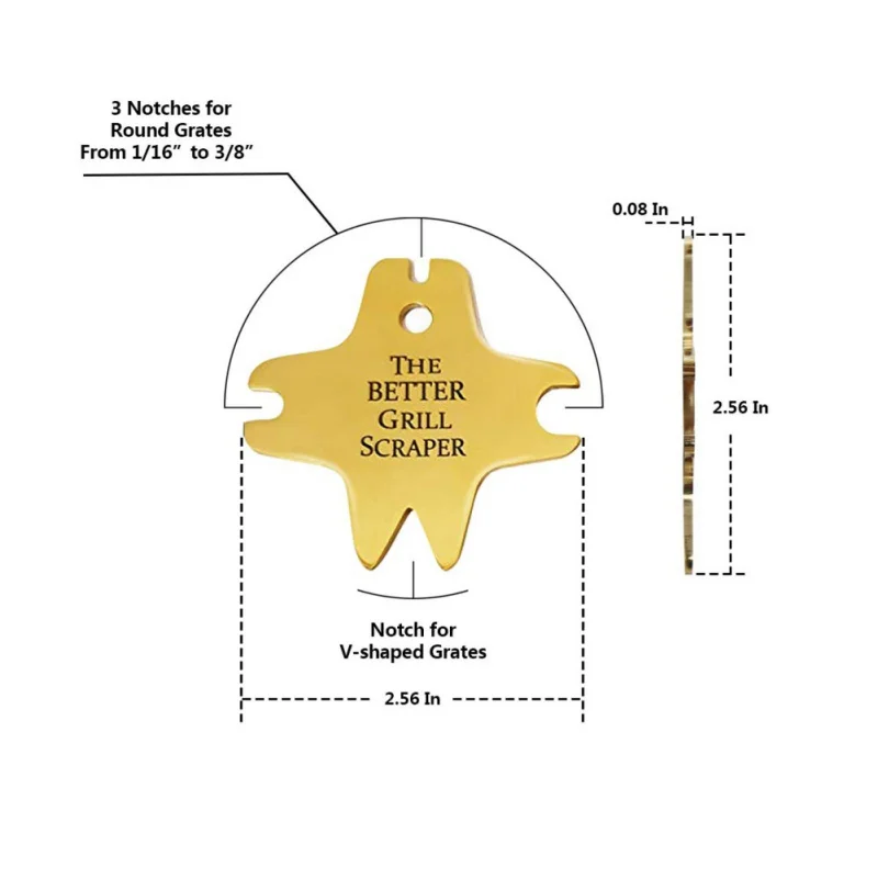 Портативный принадлежности для барбекю Золотое серебро с буквами гриль из нержавеющей стали скребок очиститель лезвия инструмент для чистки барбекю