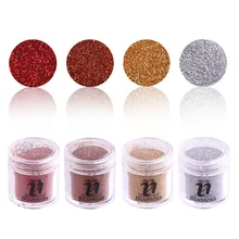 4 бутылки/набор 0,2 мм 3D инструмент для дизайна ногтей акриловый цветной глиттер УФ порошок лак для пыли гель лак для ногтей сделай сам украшение BG086-089