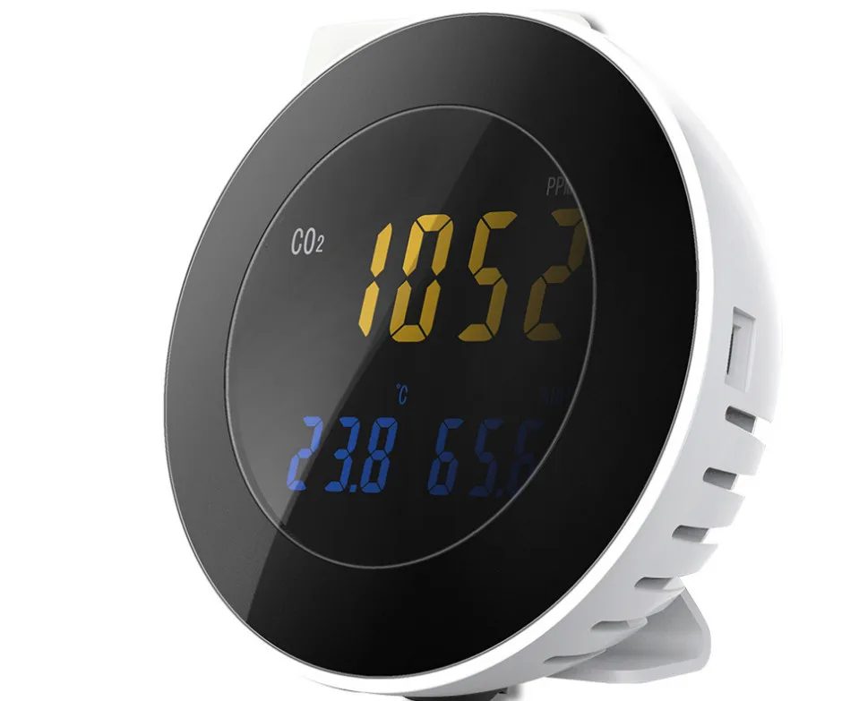 

CO2 Detector Digital Themometer Hygrometer Carbon Dioxide Monitor with Alarm System Gas Leak Detector CO2 Analyzer Gas Detector