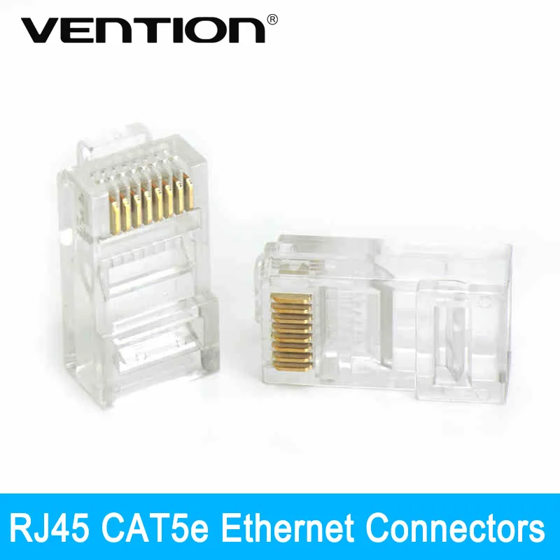 

Vention RJ45 Modular Network Cable CAT5E Connector Plug 10Pcs/lot