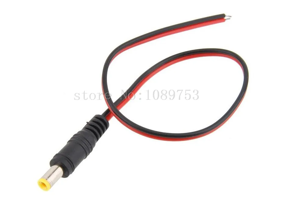 10 шт. 5 5*2 1 мм Штекерный разъем питания постоянного тока CCTV PSU Pigtail CABLE Jack 12 В |