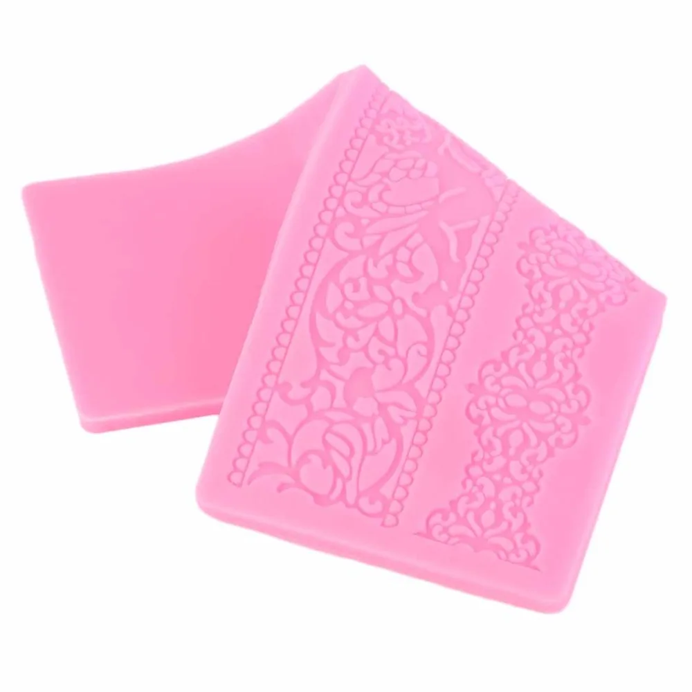 

Lace Silicone Fondant Embossing Cake Mold Bakeware Cake Gum Paste Embossing Mould Decorating DIY Mould