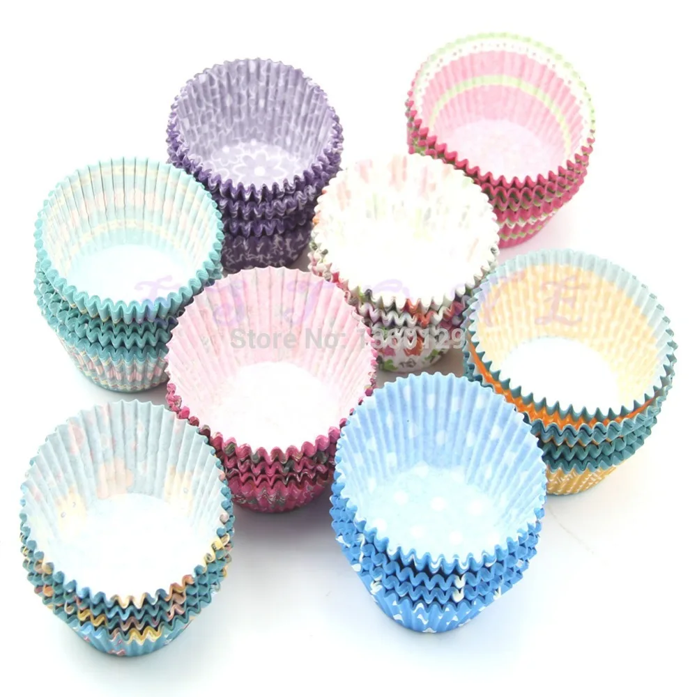 100pcs Original Mini Round Cake Paper Holds Greaseproof Baking Cupcake