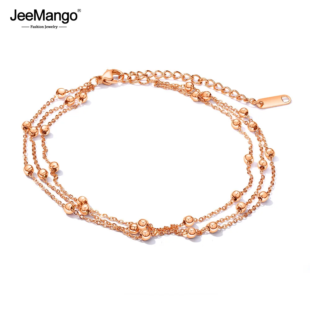 

JeeMango Trendy Multi Layer Handmade Beads Chain & Link Bracelets For Women Girls Bohemia Beach Bracelet Summer Jewelry JB18192