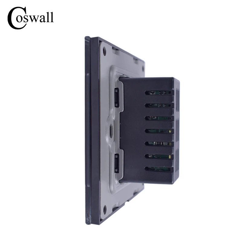 Coswall Хрустальная стеклянная панель 5 отверстий универсальные розеточные разъемы