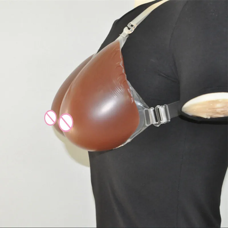 Breast Form Enhancer Reusable Crossdresser Strap Fake Boobs Bust Silicone Bra Transgender Artificial Breast Women Bra 14