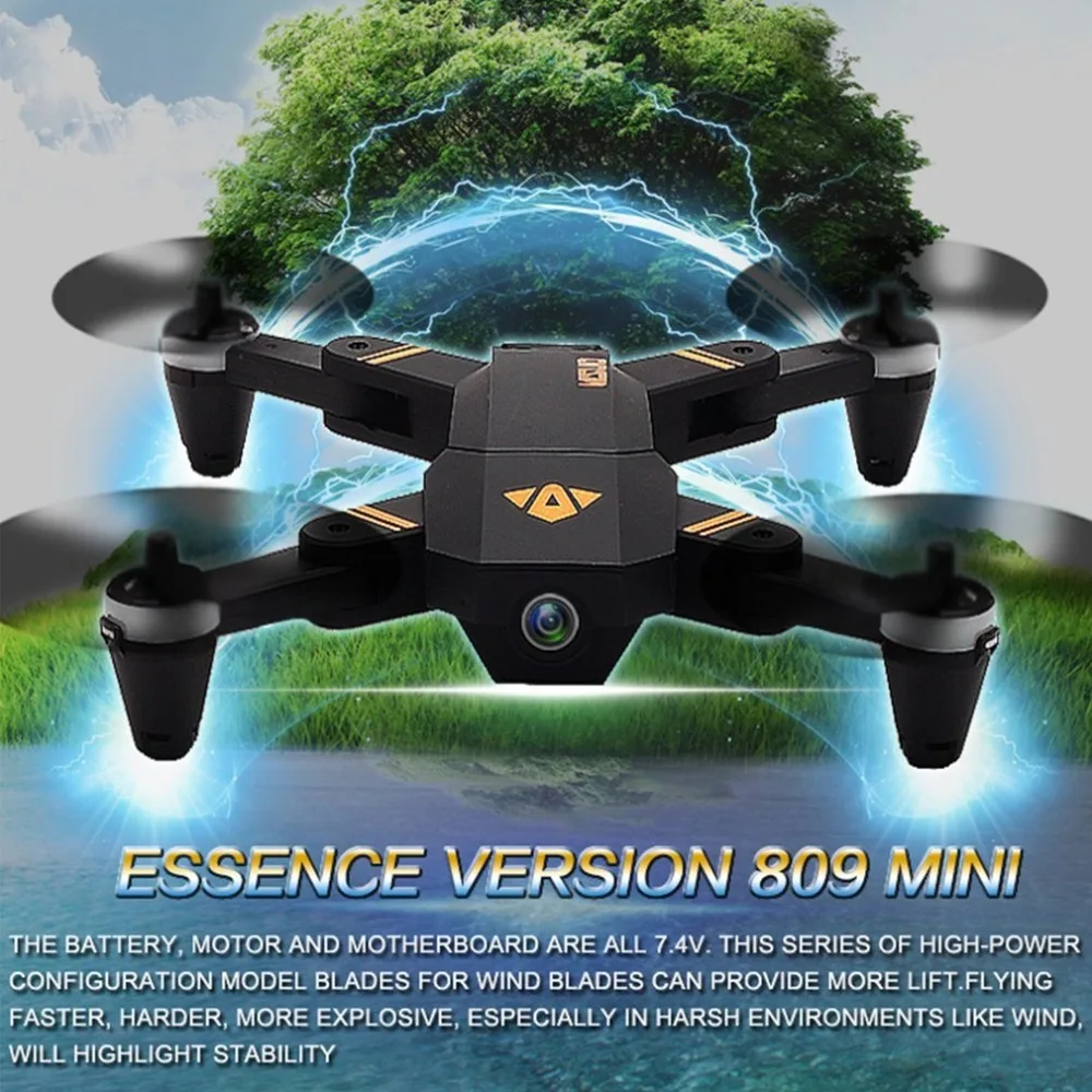 VISUO XS809 2,4 г мини складной FPV системы селфи Дрон RC Quadcopter с 720 P широкий формат камера высота Удержание Headless режим