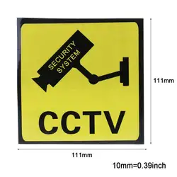 10 шт. Предупреждение наклейки для видео наблюдения, системы безопасности для самоклеящийся этикетка безопасности знаки наклейка 111 мм