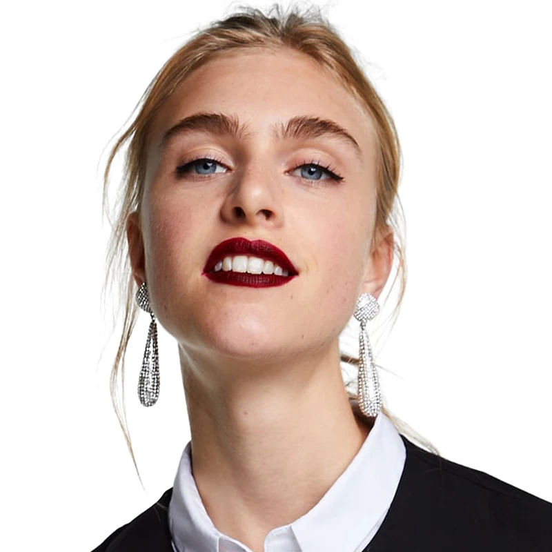 

Vodeshanliwen New Design ZA Rhinestone Water Drop Earrings For Women Bohemia Statement Dangle Earrings Jewelry wholesale