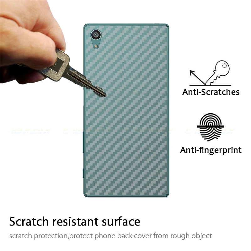 3D карбоновое волокно защита для заднего экрана Sony Xperia L1 Z Z1 Z2 Z3 Z4 Z5 Compact Mini Plus Premium C4