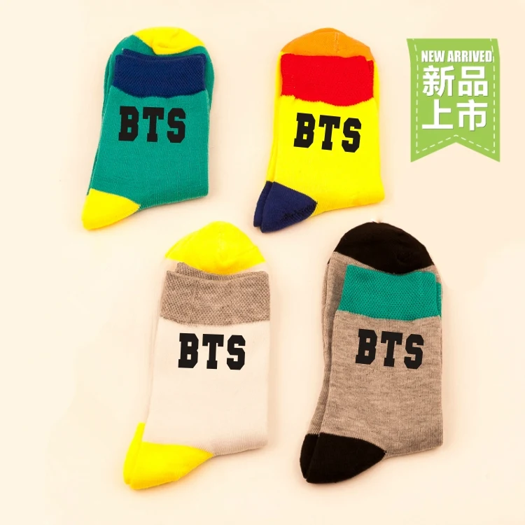 

k pop wholesale kpop BTS Bangtan Boys Bulletproof Boy Scouts album Summer and Autumn Women Socks Cotton Boat Socks Men socks