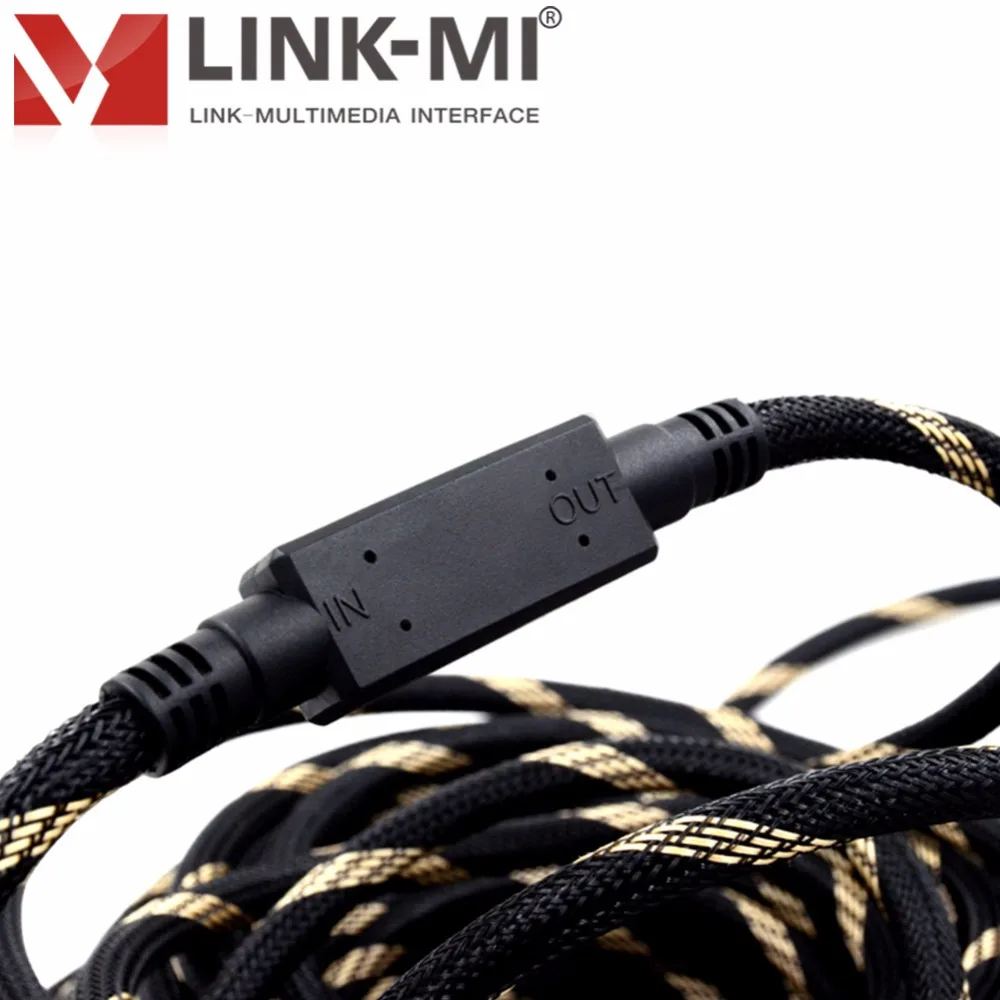 LINK-MI LM-HIC высокое качество и высокая скорость HDMI длина кабеля 20 М full HD 1920*1080 p HDMI 1,4 в Male-Male усилитель сигнала чип