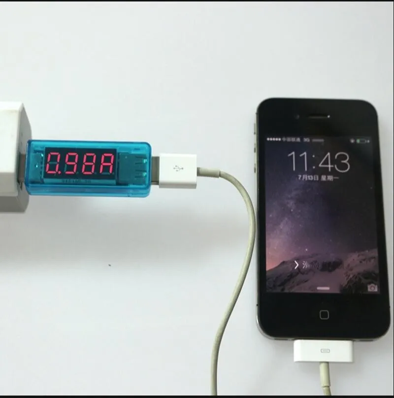 Миниатюрный USB-тестер для измерения напряжения и силы тока USB вольтметр Амперметр