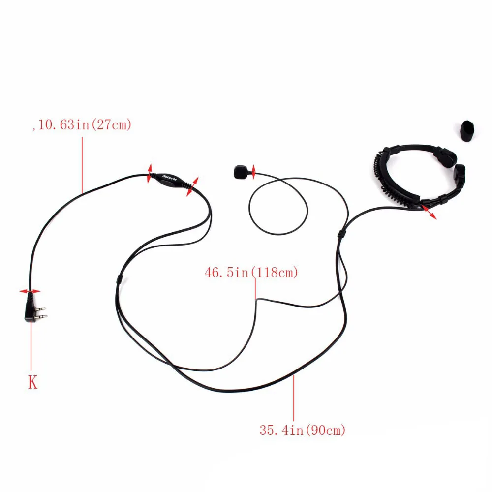 Extendable PTT Throat Microphone Mic Earpiece Headset for Baofeng CB Radio Walkie Talkie UV-5R 8W UV-5RE UV-B5 GT-3 Extendable PTT Throat Microphone Mic Earpiece Headset for Baofeng CB Radio Walkie Talkie UV-5R 8W UV-5RE UV-B5 GT-3