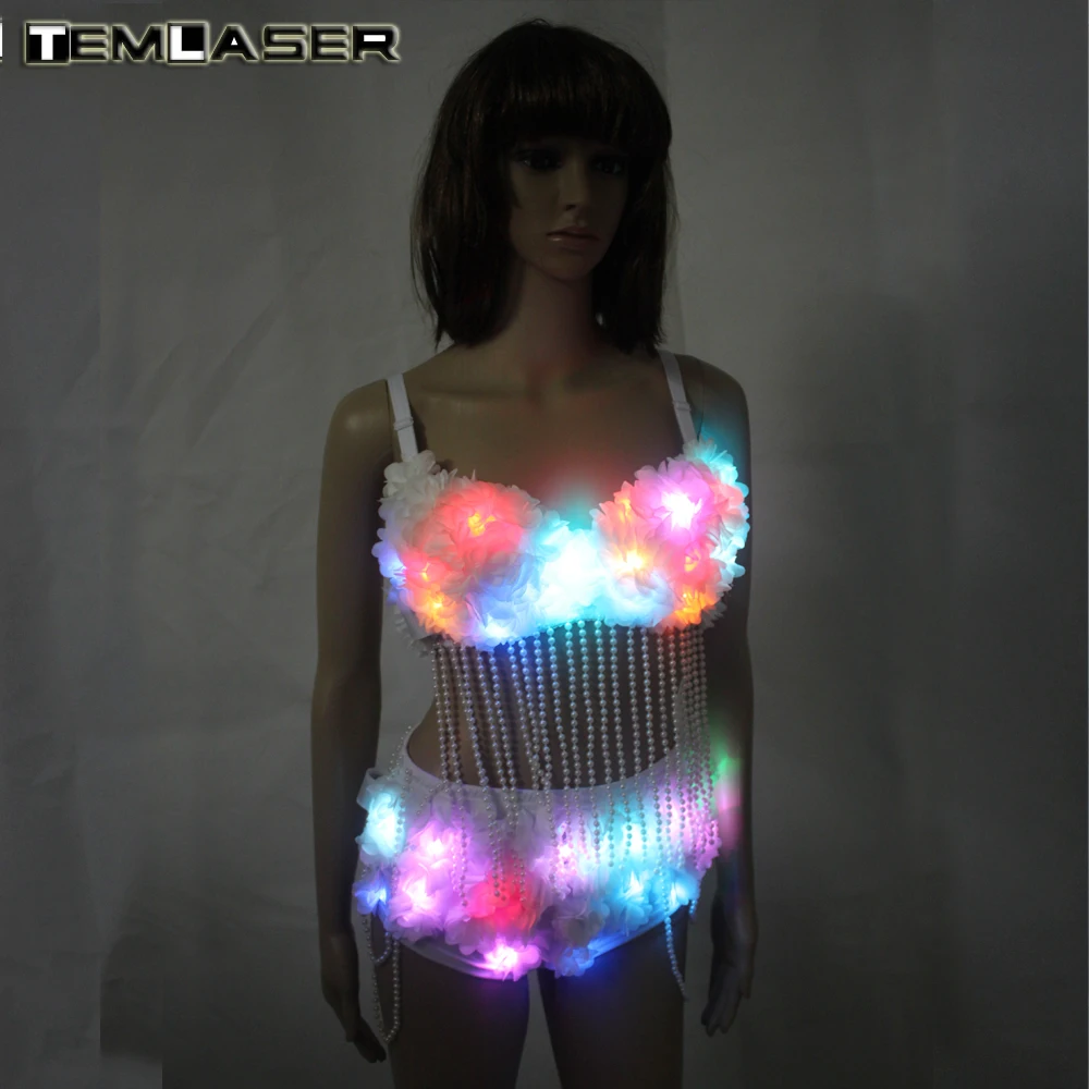 Buy Led Light Luminous Bra Shorts Sexy Suit Women Costumes Growing Singer Stage