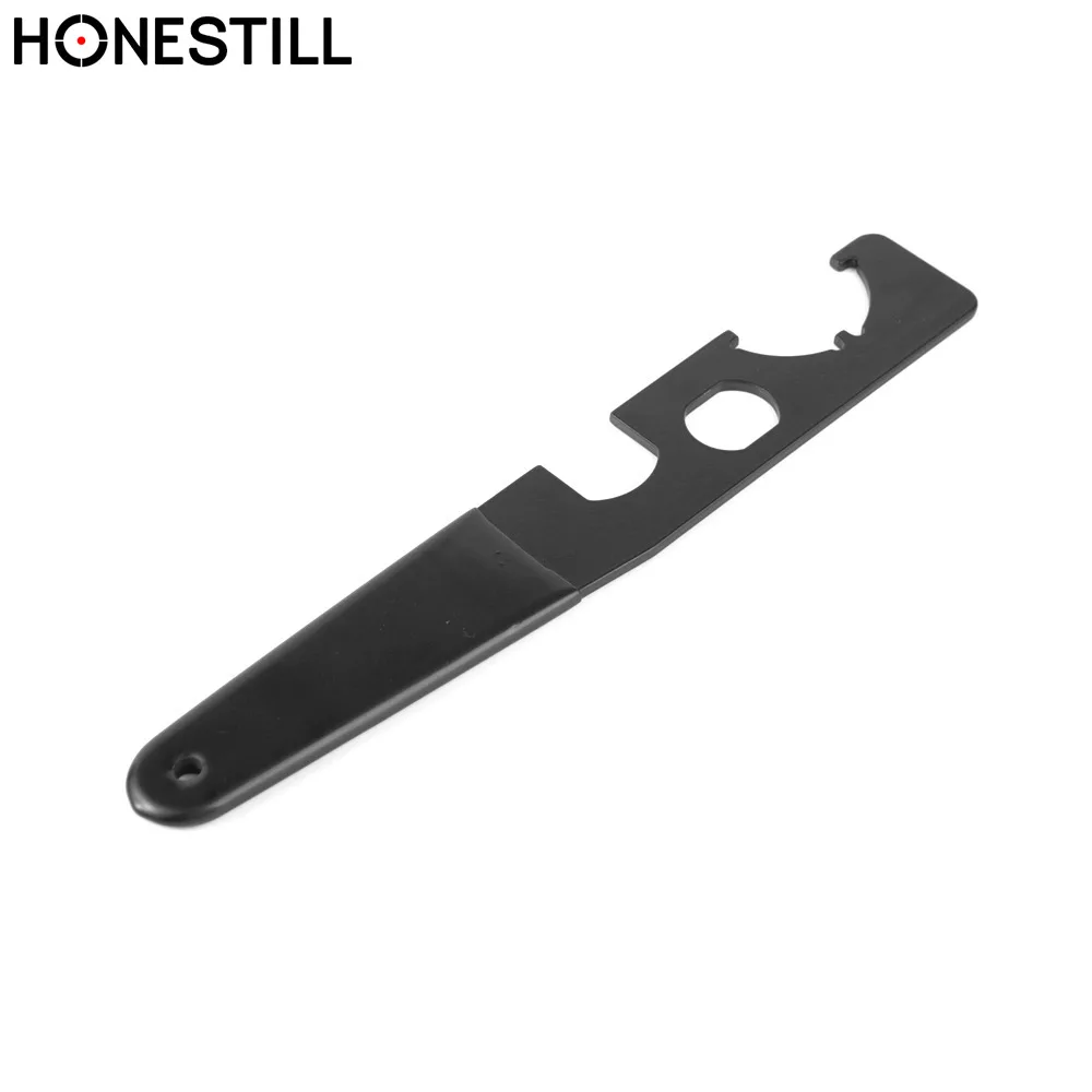 

Honestill Muzzle Brake Wrench Armorer Stock Spanner Rubber Handle 223 Steel Enhanced AR15 Gunsmith Tool