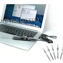 TS100 миниатюрный программируемый умный цифровой ЖК Регулируемый температурный Электрический паяльник паяльная станция+ 7 шт. наконечники