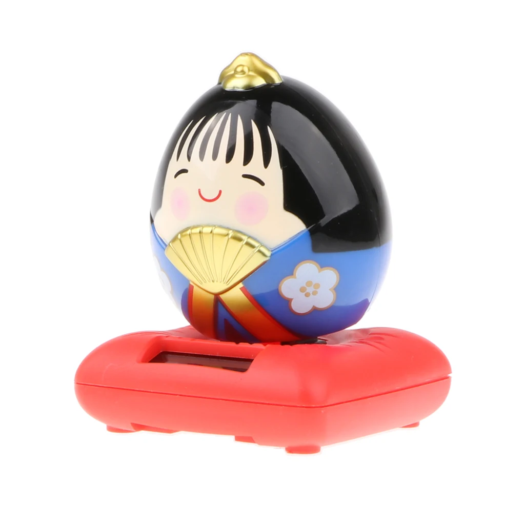 Cute Solar Powered Animated Swing Hands Praying Doll Action Figures Bobbling Toy Auto Car Ornament Home Decoration