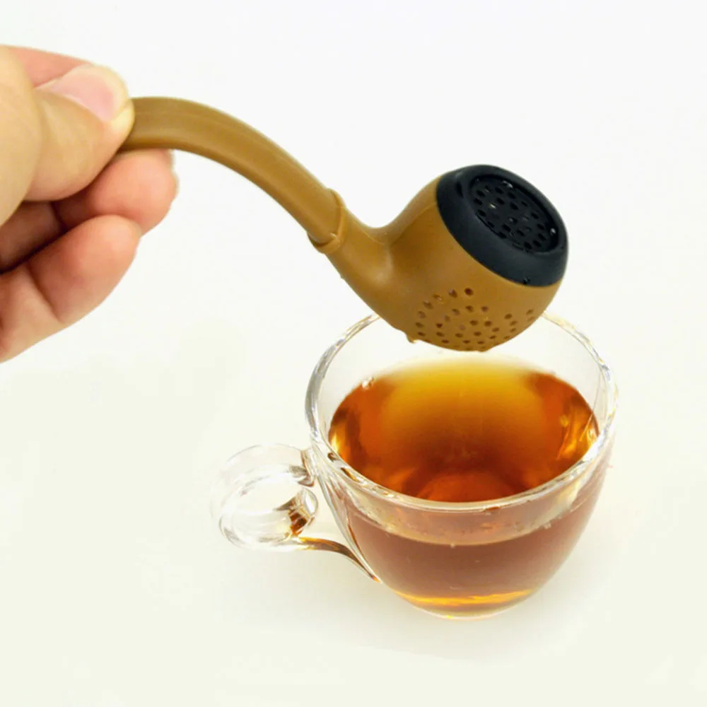 

13*4.3*4.5 cm Pipe Silicone Tea Makers Food Grade Silicone FDA Tea Infuser For Gift Daliy Life Tea Sweets Coffee Maker
