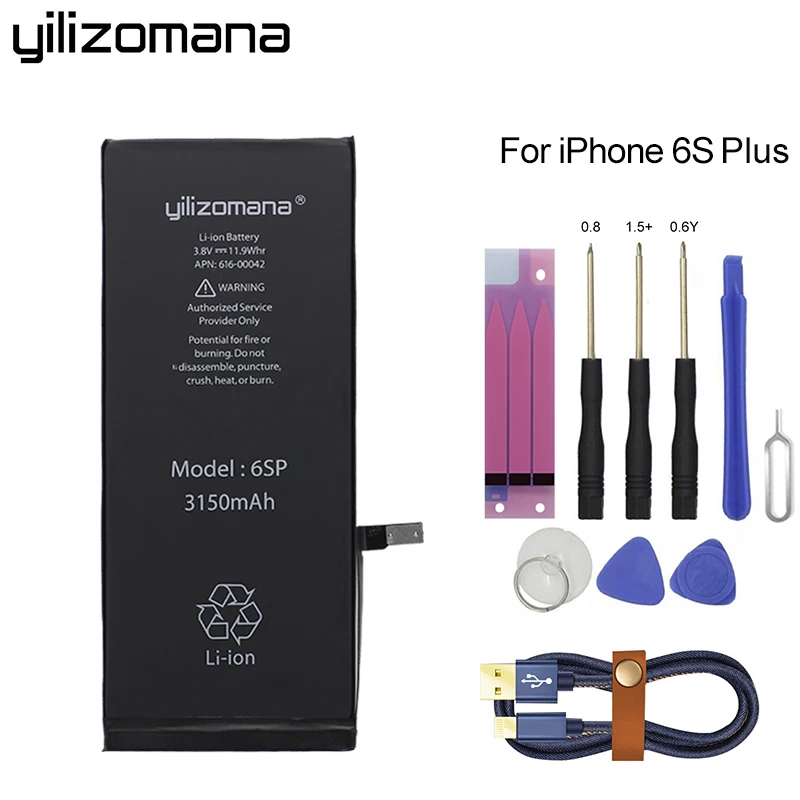 

YILIZOMANA Original Mobile Phone Battery For iPhone 6s Plus 6SP 5.5'' 3150mAh High Capacity Replacement Batteries + Free Tools
