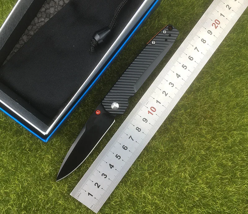 

LEMIFSHE Limited Edition 485 Real D2 Blade Titanium Alloy + Steel Handle Folding Pocket Survival Camp Hunting Tactics EDC Tools