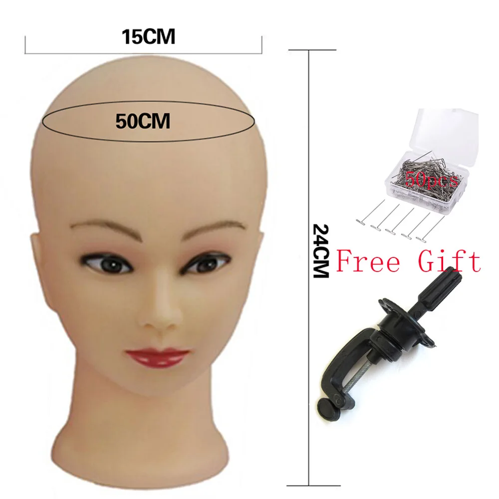 54cm Mannequin Head For Making Wig Or Display Hats/glasses Model Dolls Head Bald Female Ruber Training Head 54cm Mannequin Head For Making Wig Or Display Hats/glasses Model Dolls Head Bald Female Ruber Training Head