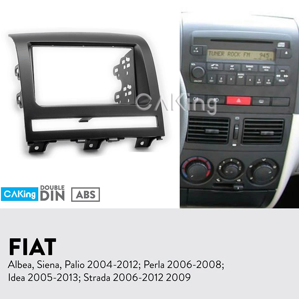 Para fiat idea tipo 350 auto radio diafragma montaje instalación marco 2-din gris