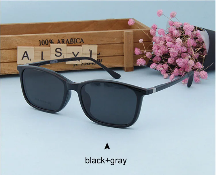 QianJing брендовые дизайнерские поляризованные магнитный зажим очки для мужчин магнитная рамка очки для близорукости рецептурные Оптические солнцезащитные очки для женщин