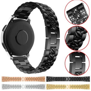 

Stainless Steel Watch Strap Band For Xiaomi Huami Amazfit 2 2S Smart Watch 22MM Metal Replacement Crystal Rhinestone Bracelet
