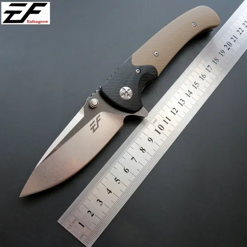 

D2 steel blade + G10 handle folding knife ball bearing hunting camping fruit knife outdoor EDC tool
