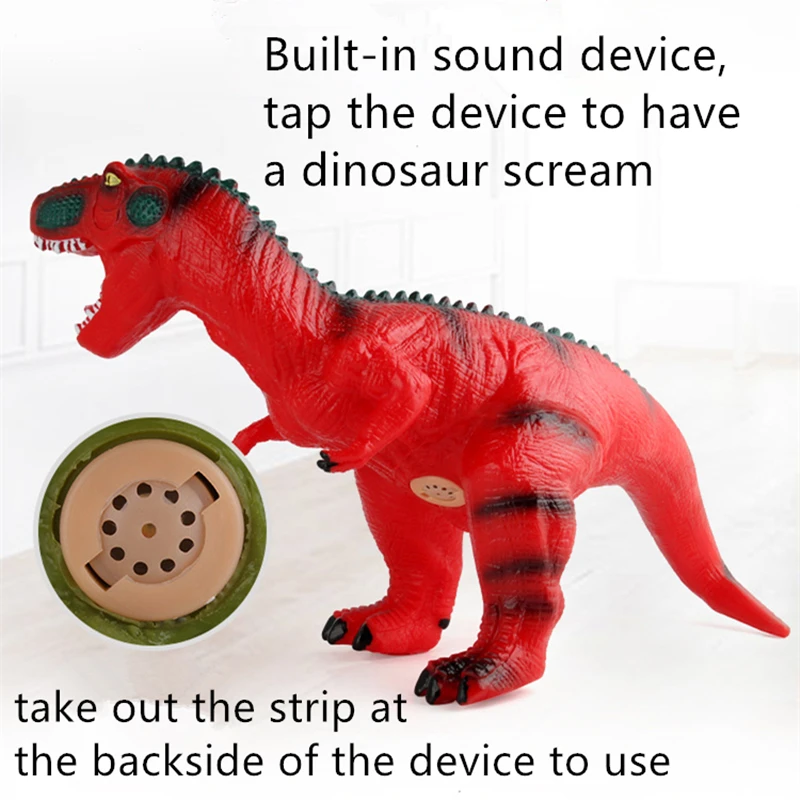 Большие звучащие игрушки динозавров мягкие резиновые наполнения чучела животные тираннозавр динозавр модель моющийся дракон игрушка подарок для мальчиков