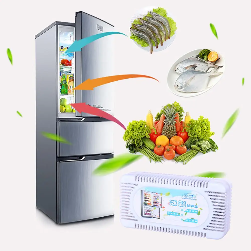 

CHUWUJU Fridge Refrigerator Air Purifier Activated Bamboo Charcoal Refrigerator Deodorant Box Odors Smell Remover