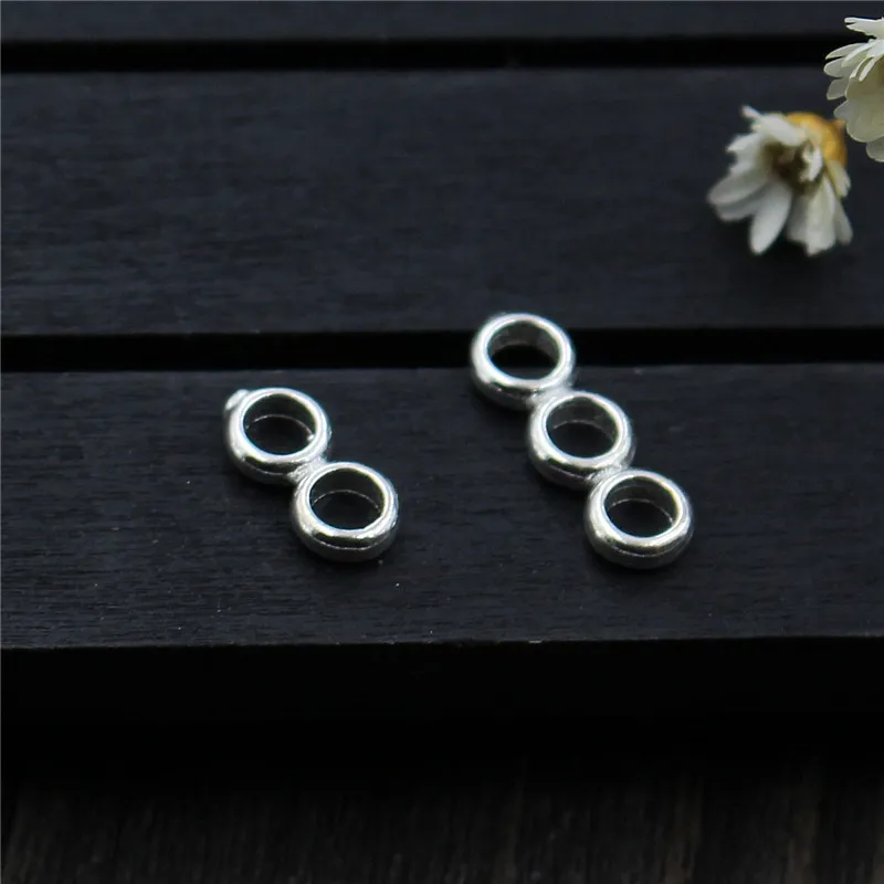 

Real 925 Sterling Silver Accessories Spacer Beads Suit DIY Bracelet Making Fine Jewelry Findings & Components