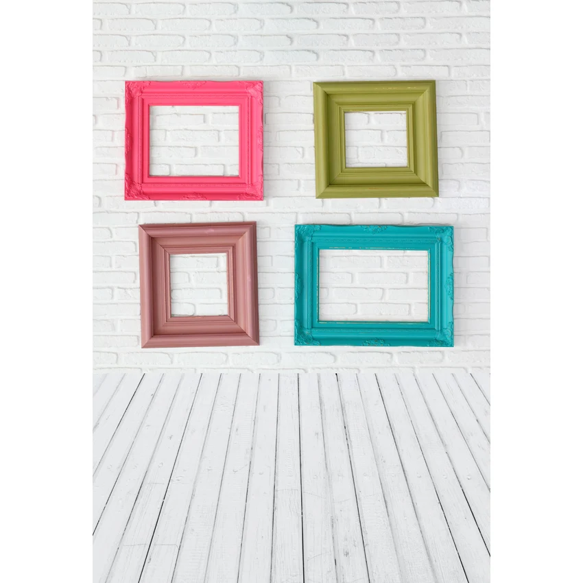 

Seamless Vinyl Photography Backdrop White Brick Wall Photo Frame Newborn Printed Children Backgrounds for Photo Studio S-2646
