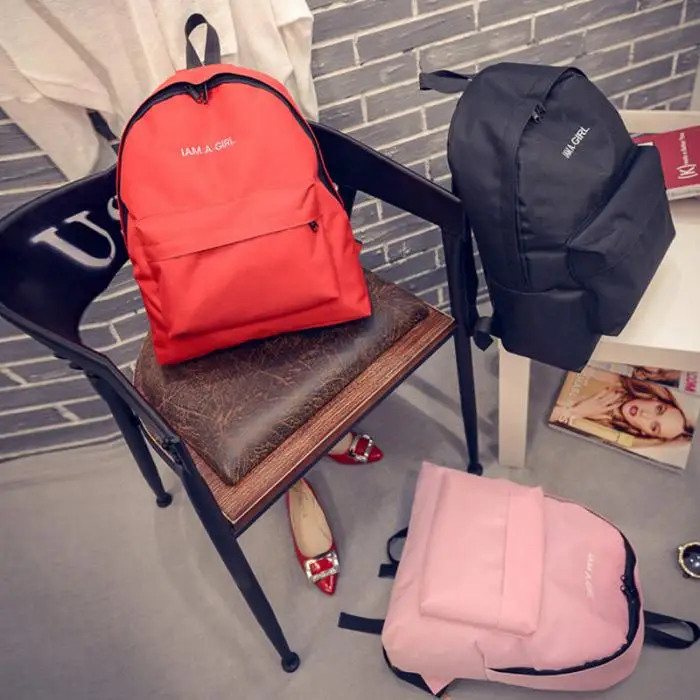 HO Модный женский парусиновый рюкзак с вышитыми буквами, школьные студенческие рюкзаки для девочек подростков, рюкзак для путешествий, Лидер продаж-Новинка