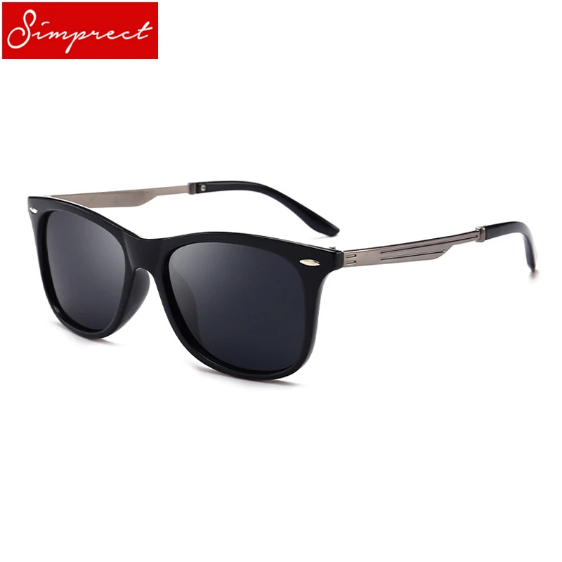 SIMPRECT поляризованных солнцезащитных очков Для мужчин ретро квадратный вождения солнцезащитные очки UV400 Высококачественная брендовая одежда Винтаж люнет De Soleil Homme