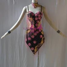 KAKA-L1533, Женская Одежда для танцев, платье для латинских танцев с бахромой для девочек, платье для сальсы, Танго, самбы, румбы, чача, женское платье