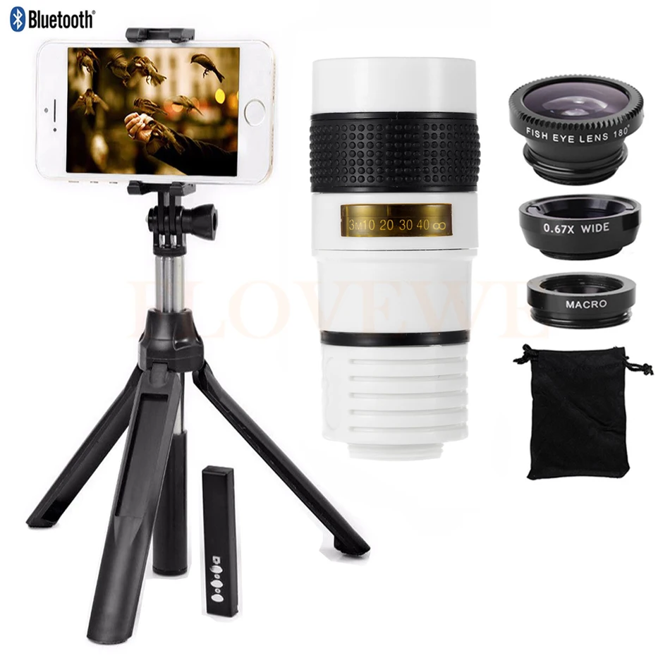 New Camera lens Kit 8X Zoom Lens Telescope Telephoto Lenses Fisheye