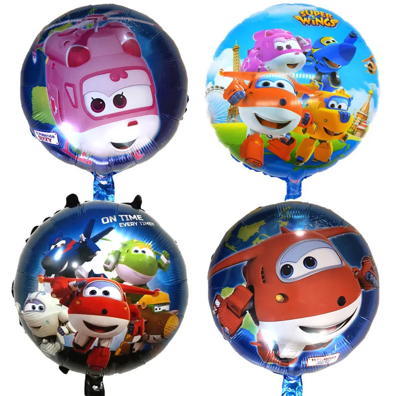 10 шт. воздушный шар из фольги Super Wings 18 ''SuperWings globos Jett, Гелиевый шар, украшения для дня рождения, детские игрушки, воздушные шары