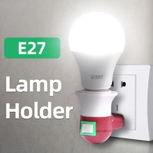 E27 светодиодный держатель лампы огнеупорный материал установка розетка с переключателем штепсельной вилки E27 база Подвесная лампа розетка ВКЛ-ВЫКЛ переключатель управления