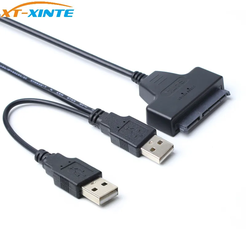 

USB2.0 to SATA 7+15 22Pin Adapter Cable for 2.5" 2.5inch HDD Laptop Hard Disk Drive SATA USB 2.0 Cable Connector Converter