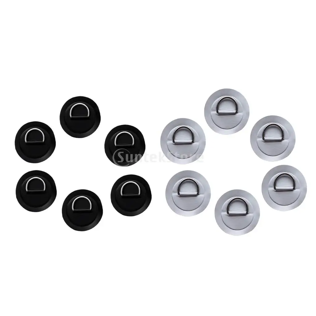 12Pcs/set 3.15`` 316 Stainless Steel D Ring Pad/Patch for PVC Inflatable Boat Raft Dinghy Canoe Kayak Surfboard SUP