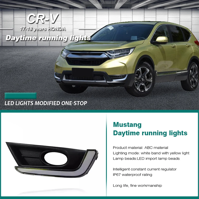 ROADOT автомобиля светодиодный дневные ходовые огни для Honda CR V таможенный приходной