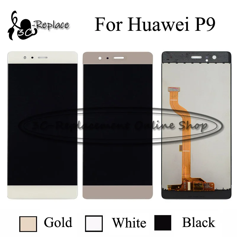 100% протестированный черный/золотой/белый для Huawei P9 EVA-L09 EVA-L19 EVA-AL00 EVA-AL10 ЖК-дисплей +