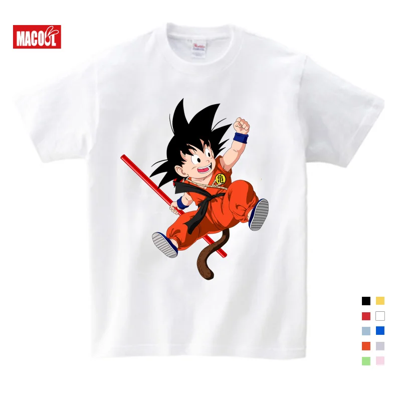

2019 Children Dragon Ball Toddler Goku Funny T-Shirts Kids Summer Top Boys/Girls Short Sleeve Clothes Anime Baby T shirt 3T-9T