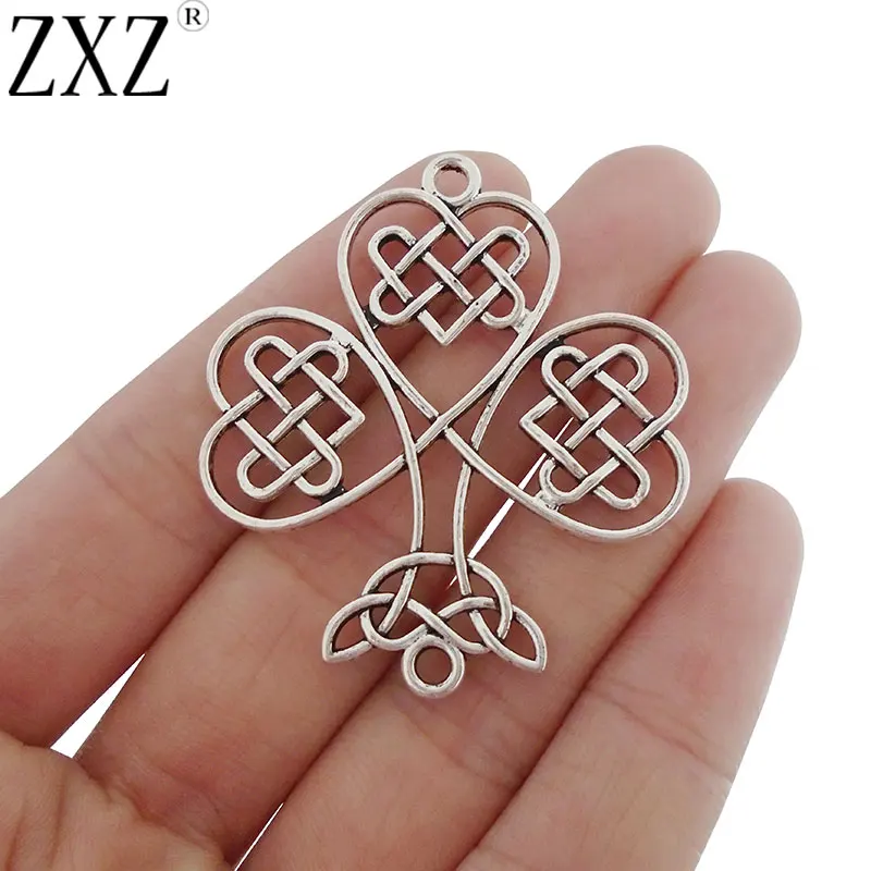 ZXZ 5 шт. большие кулоны для изготовления ювелирных изделий с узелком Shamrock